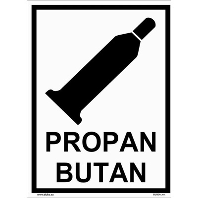 DUKO PROPAN BUTAN Formát: 150 x 200 mm, Materiál: plast 1 mm, samolepící vinylová fólie