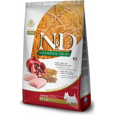 N&D Ancestral Grain Dog Senior Mini Chicken & Pomegranate 2,5 kg