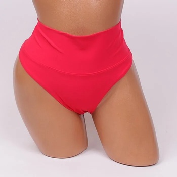 Image 1 of Монокина в червено с широк колан