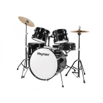 Image 1 of MusicStoreBG Барабани за деца черни детски hm-50-bk + чинели, столче и стойки