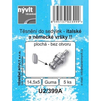 TĚSNĚNÍ NÝVLT s.r.o. SADA - těsnění sedel vršků italských a německých baterií ploché - U2/399A