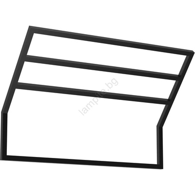 Luminex Стенна закачалка за кърпи 37x60 см черен (LU9878)