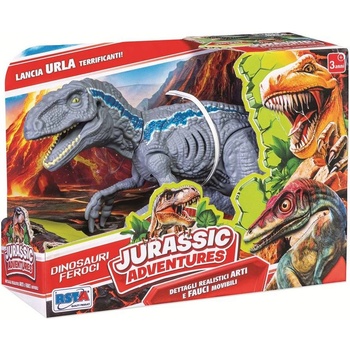 RS Toys Интерактивна играчка RS Toys Jurassic - Динозавър със звук, сив (12117A)