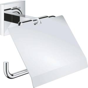 GROHE QuickFix Start Cube - Поставка за тоалетна хартия с капак, хром 41102000 (41102000)