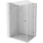 Mexen Lunar L лява люлееща се душ кабина 75 x 80 см, прозрачна, златна - 834L-075-080-50-00-L (834L-075-080-50-00-L)