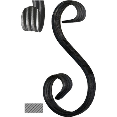 Esko 170 x 80 x 45 mm, hladký profil 12 x 6 mm, široké rozkování