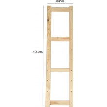 Noha LSN 124 cm na drevený regál borovica