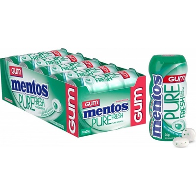 Mentos Pure Fresh Gum Spearmint 10 x 30 g