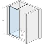 Jika Pure - Душ стена 90 см, Jika Perla Glass, прозрачно стъкло H2694270026681 (H2694270026681)