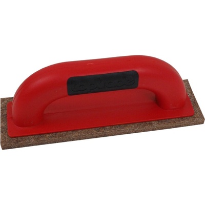 TOPTRADE hladidlo ABS, plsť hnedá, špaletové, PROFESSIONAL, 220 x 65 x 10 mm