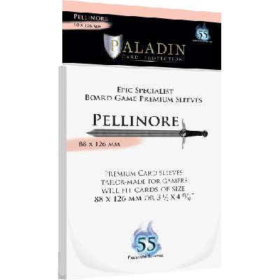 Протектори за карти Paladin Card Protection - Pellinore, Epic Specialist, 88 x 126 mm (55 бр. ) (PALPELCLR1)