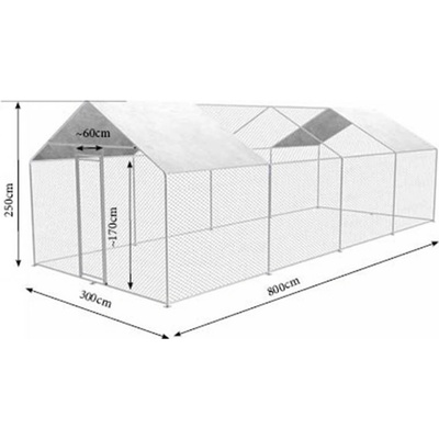 BRAVSON venkovní klec 3x8x2,45m – Zboží Dáma
