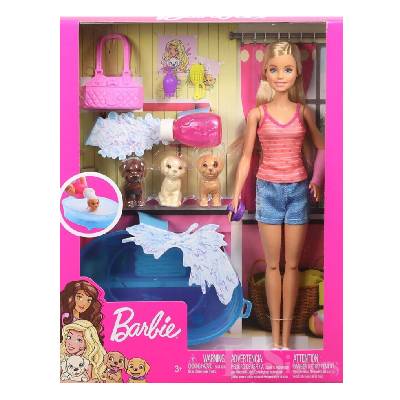 Doll Barbie Puppy Bath Time (gdj37)