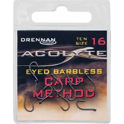 Drennan háčiky Acolyte Carp Method Barbless vel.16