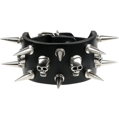 Leather & steel fashion Гривна Skull - LSF1 02
