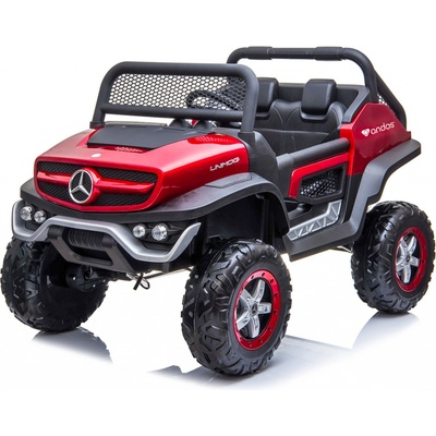 Daimex elektrické autíčko Mercedes Benz Unimog s 2.4G ovladačem a odpružením lakované vínová