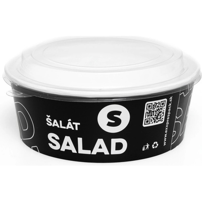 Exxprespack obal na šalát 1300 ml 38oz Ø18,7 čierna