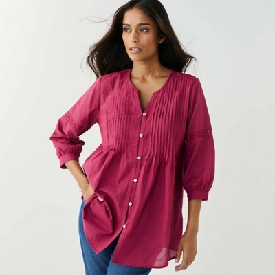 Jednobarevmá tunika se sámky a macramé švestková – Hledejceny.cz