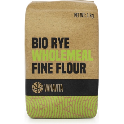 GymBeam VanaVita БИО пълнозърнесто ръжено брашно фино смляно 1000 g