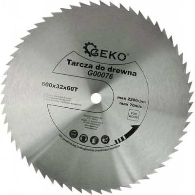 GEKO Pilový kotouč na dřevo 600x32x60T
