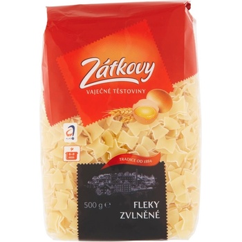Zátkovy Vaječné Těstoviny Fleky zvlněné - 0,5 kg