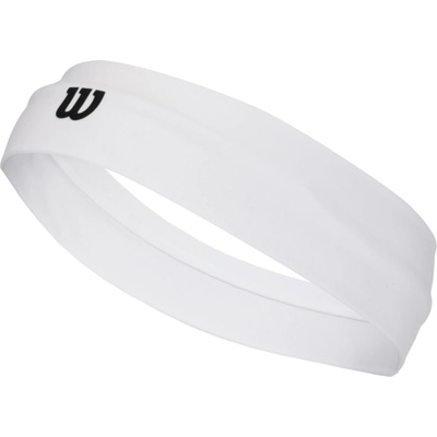 Wilson U Logo wide Headband Biela tmavo modrá