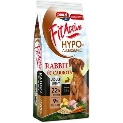 Panzi FitActive ORIGINALS Hypoallergenic Adult Light Rabbit & Carrots 15 kg