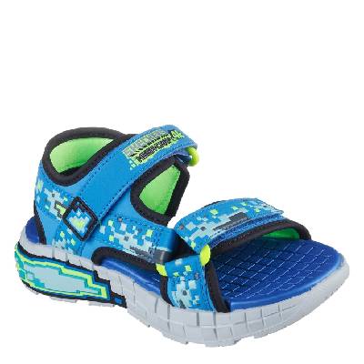 Детски сандали Skechers Mega-Splash 4k Flat Sandals Boys - Blue/Lime