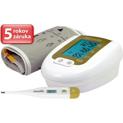 Microlife BP 3AG1 zlatý + teplomerom MT 3001 + Adaptér