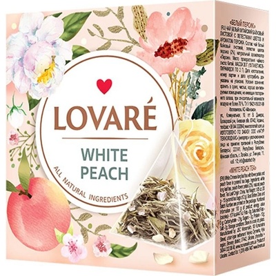 Lovaré White Peach bílý čaj 15 pyramid