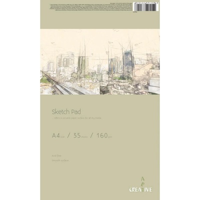 Скицник Sketch Pad А4, 160 g, 35 листа (33740-А)