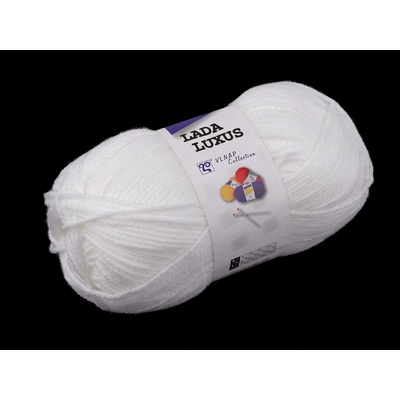 Pletací příze Lada Luxus 100 g Varianta: 1 (57076) bílá, Balení: 1 ks 54976/138031/253187