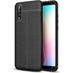 Gigapack Huawei P20 GIGAPACK силиконов калъф за телефон, удароустойчив, с шевни мотиви, ЧЕРЕН (GP-75871)
