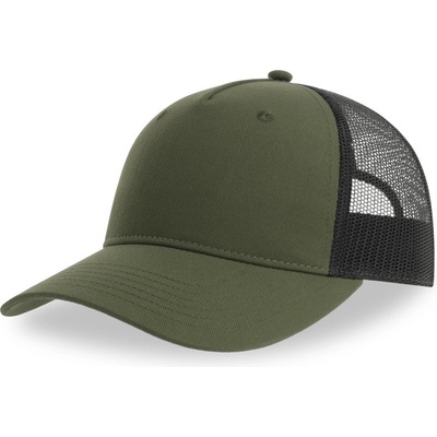 Atlantis Headwear Zion Trucker 5 panelová COT33012063499-olive/black Olivová/černá