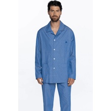 Guasch Patricio pánské pyžamo dlouhé propínací modré