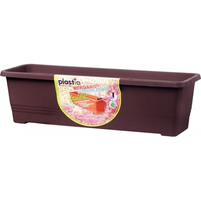 Samozavlažovací truhlík Plastia BERGAMOT 60 komplet set čokoládový