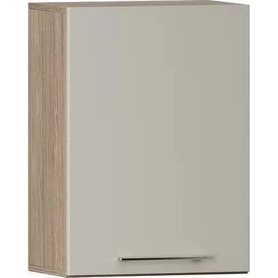 Горен кухненски шкаф Domino Havana L50 дъб хавана и кашмир супер гланц