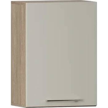 Горен кухненски шкаф Domino Havana L50 дъб хавана и кашмир супер гланц