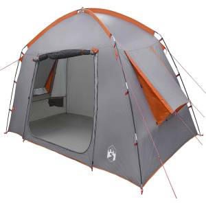 vidaXL Кабинна палатка Сив и оранжев 210 x 210 x 138 см Полиестер (42028507) Палатка