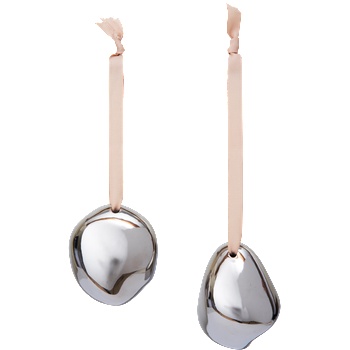 Ferm Living Bellure Коледни топки, сребърни, 2 бр (1104271964)