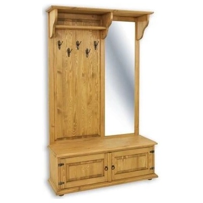 Drewmax Předsíňová stěna se zrcadlem GR 703 Přírodní včelí vosk