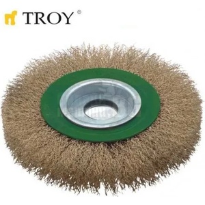 TROY Телени четки за ъглошлайф тип кръгла 150mm (T 27704-150)