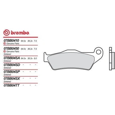 BREMBO brzdové dosky moto 07BB04TT