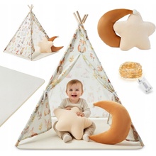 Divio Dětský stan teepee 135 cm béžový