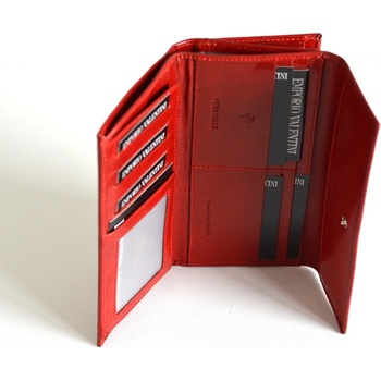 Valentini Dámská peněženka na šířku s velkým zipem kožená červená 19 x 2 x 10 SV00-563B802-00KUZ