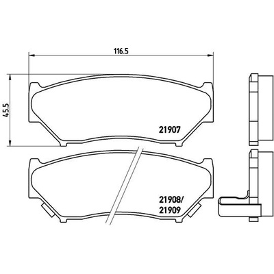 BREMBO Sada brzdových platničiek kotúčovej brzdy P79008