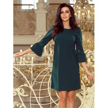 Numoco Рокля с дантелени ръкави - тъмнозелена Numoco MARGARET numoco | Zelen | ЖЕНИ | S