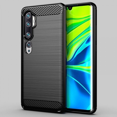 Púzdro SES Ochranné silikónové karbón Xiaomi Mi Note 10 (Pro) - čierne