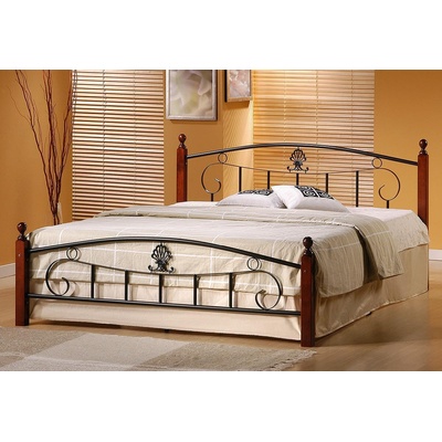 Легло Palermo Loz 160 тъмен орех и черно