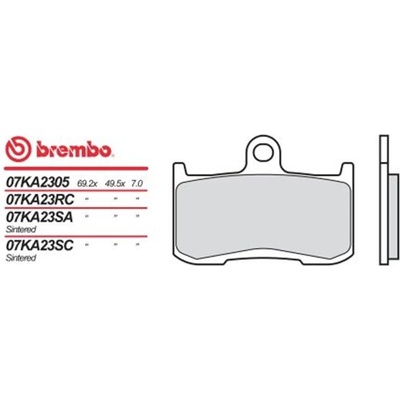 Predné brzdové doštičky / obloženie Brembo Triumph 1050 TIGER 2007 - 2008 směs LA